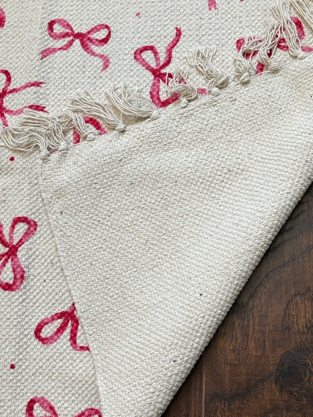 🆕The Spring Shop Coquette Bows Throw/Accent Rug
